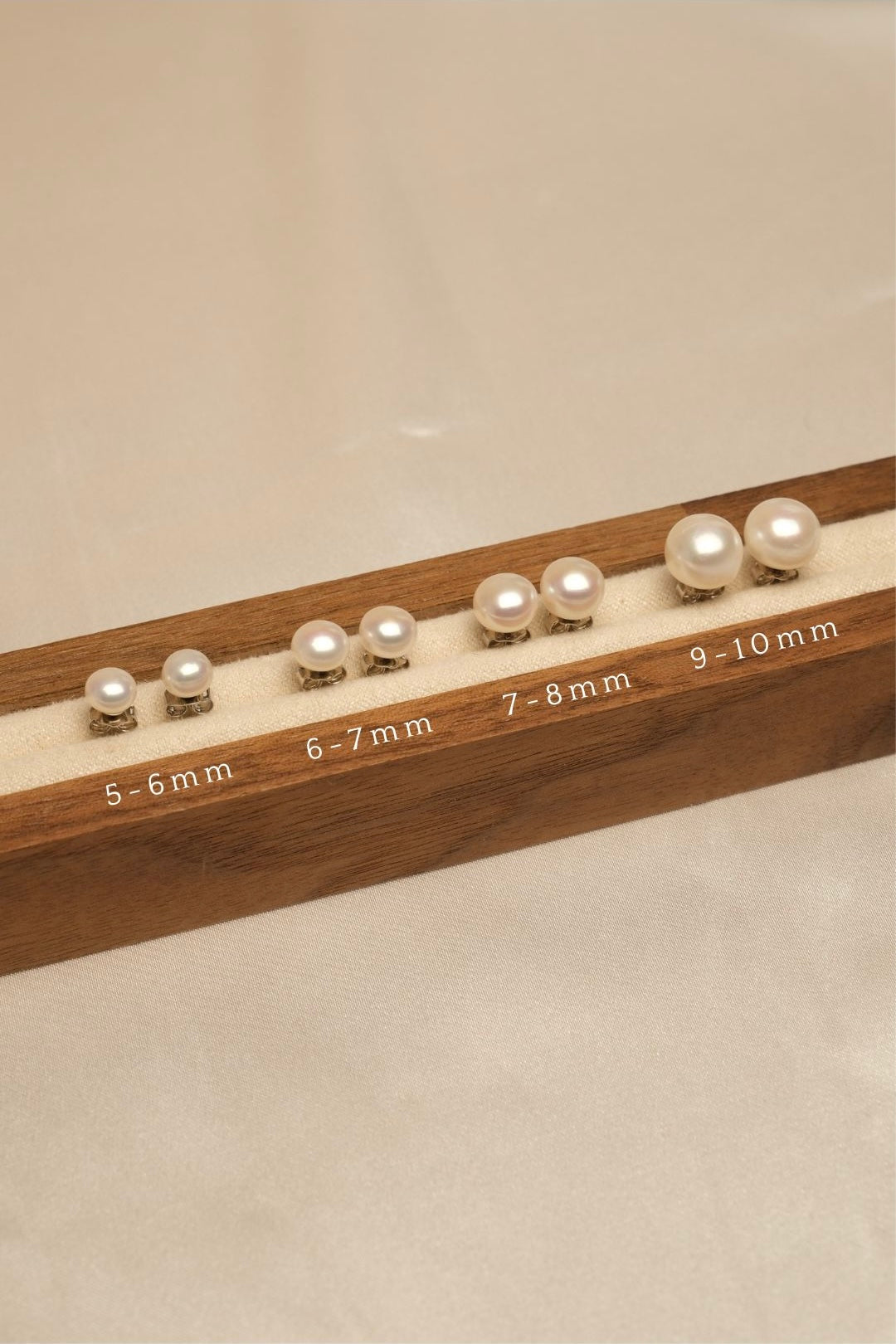 The Pearl Stud Earrings - Button shape
